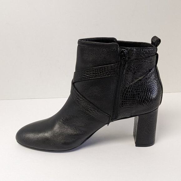 David Tate Inspire Ankle Booties, Black Leather, Women's 9 M - Picture 4 of 5
